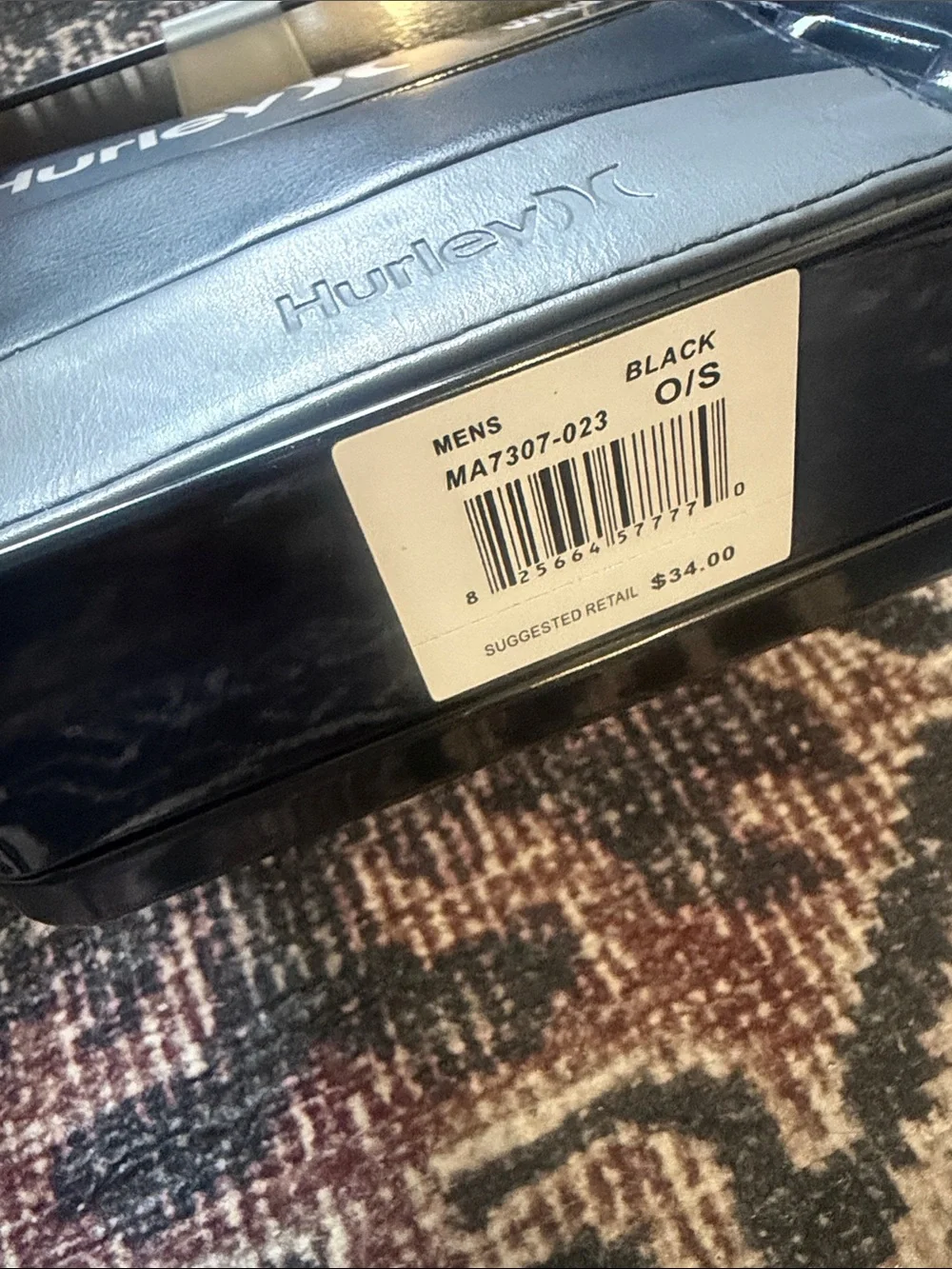 Hurley Trifold Wallet in Black and Gray